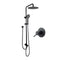 8 Inch Round Black Shower Head Top Bottom Inlet Sprayer Round Mixer