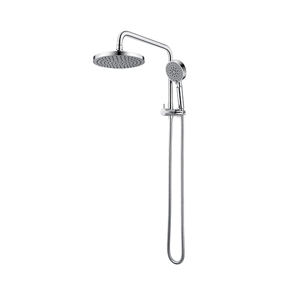 Shower Head Set Rain 8 Inches Handheld Heads 5 Mode Chrome