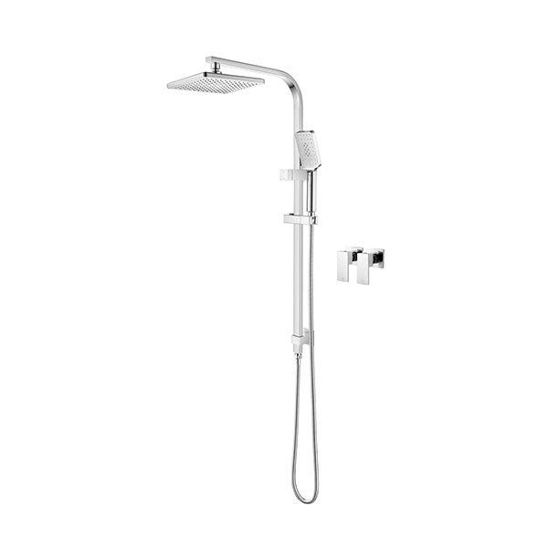 Wels 8 Inch Shower Head Set With Bath Shower Mixer Taps Chrome