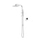 8 Inch Shower Head Set Square Heads High Pressure Chrome Wall Mixer