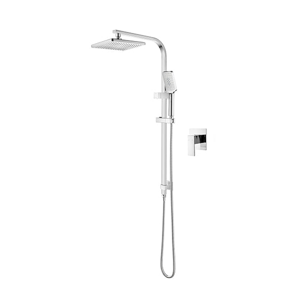 8 Inch Shower Head Set Square Heads High Pressure Chrome Wall Mixer