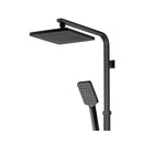 Wels 8 Inches Hand Held Shower Head Square Adjustable Height Black