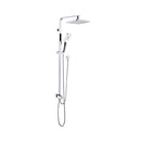 8 Inches Square Hand Held Shower Head Adjustable Height Shower Rail