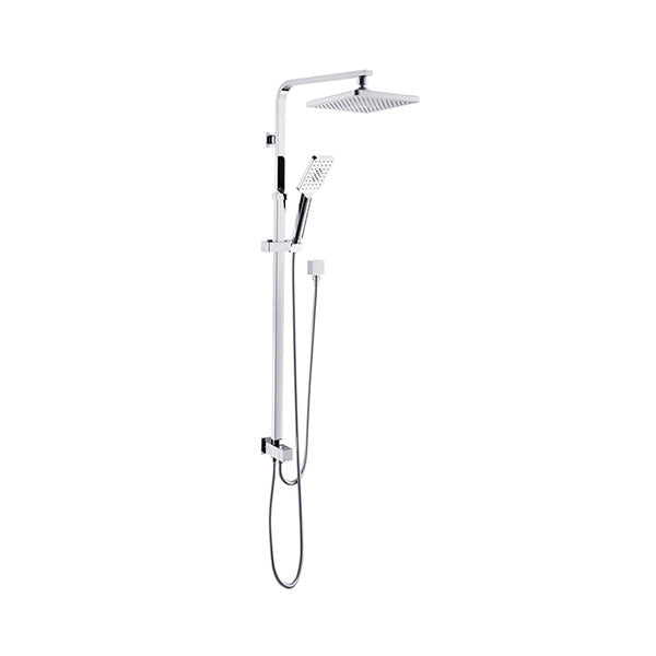 8 Inches Square Hand Held Shower Head Adjustable Height Shower Rail