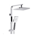 8 Inches Square Hand Held Shower Head Adjustable Height Shower Rail