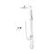 8 Inch Square Hand Held Shower Head Adjustable Height Shower Rail Set