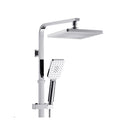 8 Inch Square Hand Held Shower Head Adjustable Height Shower Rail Set