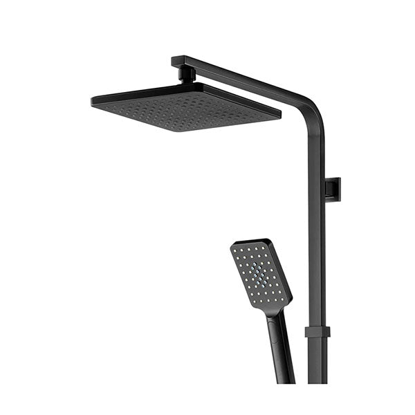 Wels 8 Inches Shower Rail Set With Shower Taps Black