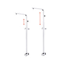 8 Inches Square Hand Held Shower Head Adjustable Height Shower Chrome