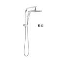 Shower Set Rain Handheld Head Square With Wall Taps High Pressure