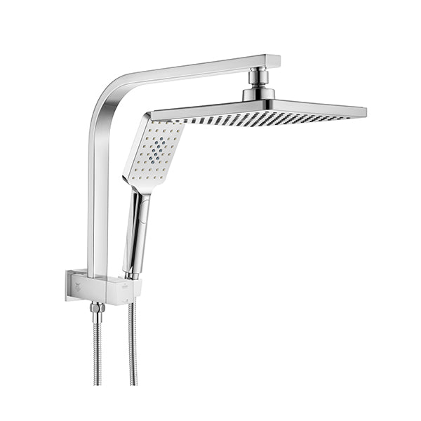 Shower Set Rain Handheld Head Square With Wall Taps High Pressure