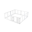 8 Panels Clear Dog Playpen With Secure Locking Door White