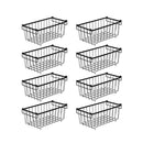8 Pcs Stackable Pantry Organizer Bins Fruit Freezer Storage Baskets