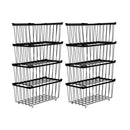 8 Pcs Stackable Pantry Organizer Bins Fruit Freezer Storage Baskets