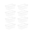 8 Pcs Stackable Pantry Organizer Bins Fruit Freezer Storage Baskets