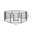 8 Panel Pet Playpen 80 x 80 Cm