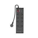 Monster 8 Socket Surge Protector With Usb C And Usb A Ports