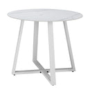 90cm Outdoor Dining Sintered Stone Table White