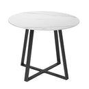 90cm Outdoor Dining Sintered Stone Table White