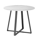 90cm Outdoor Dining Sintered Stone Table White