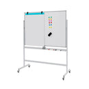 90 X 120Cm Mobile Magnetic Reversible Whiteboard White