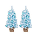 Artificial Mini Snow Flocked Christmas Tree With Natural Cotton Balls