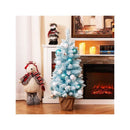 Artificial Mini Snow Flocked Christmas Tree With Natural Cotton Balls