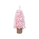 Artificial Mini Snow Flocked Christmas Tree With Natural Cotton Balls
