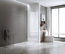 70x200cm Glass Shower Screen with Black Wall and Floor U Brackets