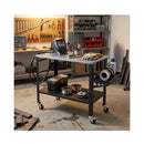 92Cm X 46Cm Welding Table With Tool Rack And Tray Black