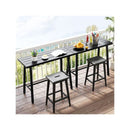 Patio Counter Height Bar Table Rectangular High Pub Table