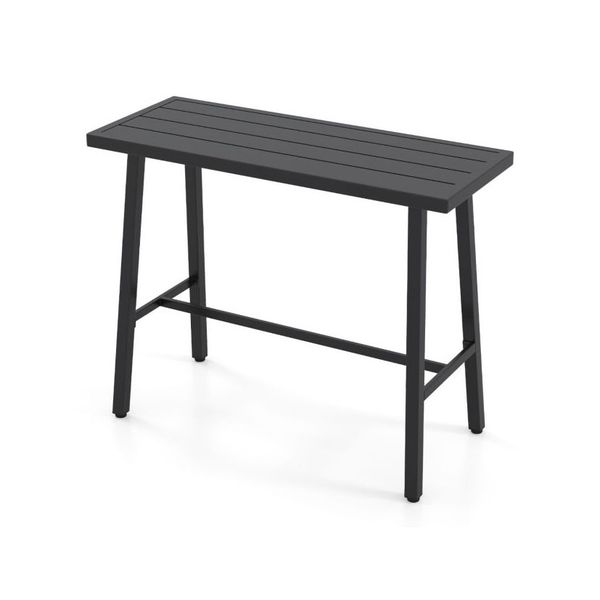 Patio Counter Height Bar Table Rectangular High Pub Table