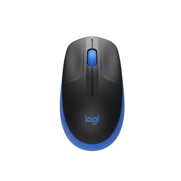 Logitech M190 Full Size Wireless Optical Mouse, Black and Blue