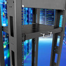 Sliding Rack Server Shelf 1U 19inch 4 Post Mount and Adjustable 15inch to 22inch Rack Tray