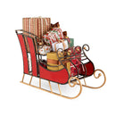 95Cm Christmas Metal Sleigh Decoration With 2 Tier Shelf