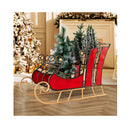 95Cm Christmas Metal Sleigh Decoration With 2 Tier Shelf