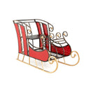 95Cm Christmas Metal Sleigh Decoration With 2 Tier Shelf