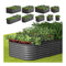 9-IN-1 Raised Garden Bed Oval Galvanised Steel 56CM H