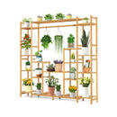 9 Tier Large Plant Shelf With Hanging Rack And Slatted Shelves