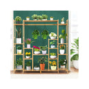 9 Tier Large Plant Shelf With Hanging Rack And Slatted Shelves