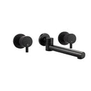 Bathtub Spout Basin Water Spout Swivel And Wall Taps Set Brass Black
