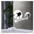 Spout Bathtub Basin Water Spout Brass And Round Mixer Tap Set