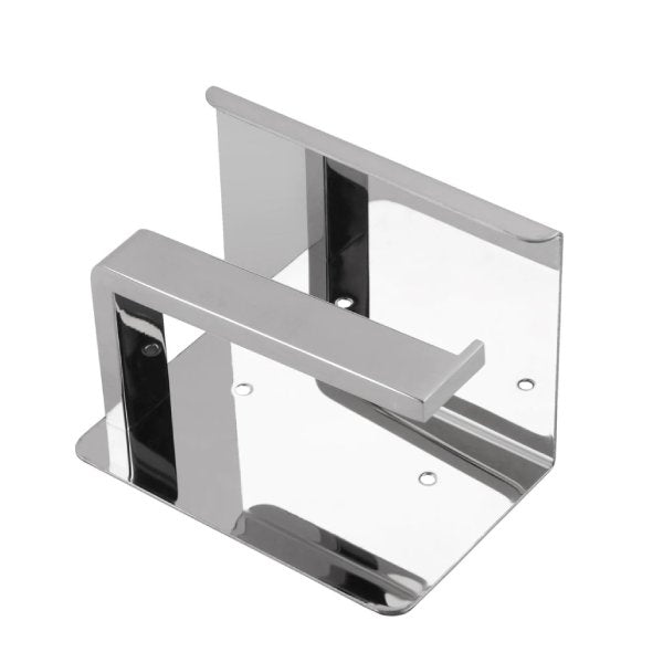 Chrome Toilet Paper Holder Rack Phone Shelf Storage Wall Mounted