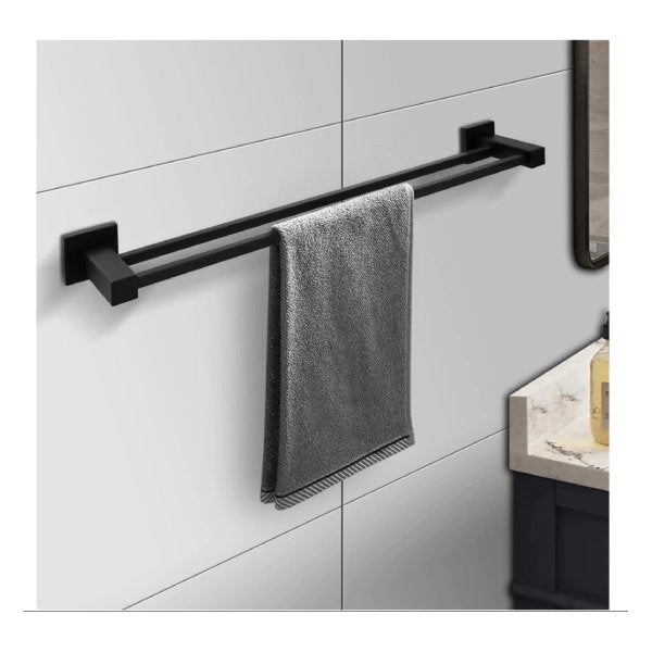 800Mm Bathroom Towel Rail Stainless Steel Double Towel Bar Holder