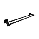 600Mm Double Towel Rail Bath Towel Holder Rack Towel Hook Black