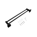 600Mm Double Towel Rail Bath Towel Holder Rack Towel Hook Black