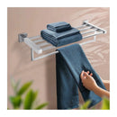 600Mm Towel Rack Holder With Shelf Square Towel Bar Towel Rails Chrome