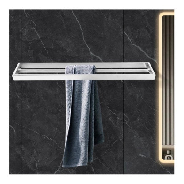 800Mm Double Bathroom Towel Rack Stainless Steel Chrome