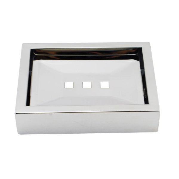 Bathroom Soap Dish Holder 304Ss Soap Holder Storage Box Drain Chrome