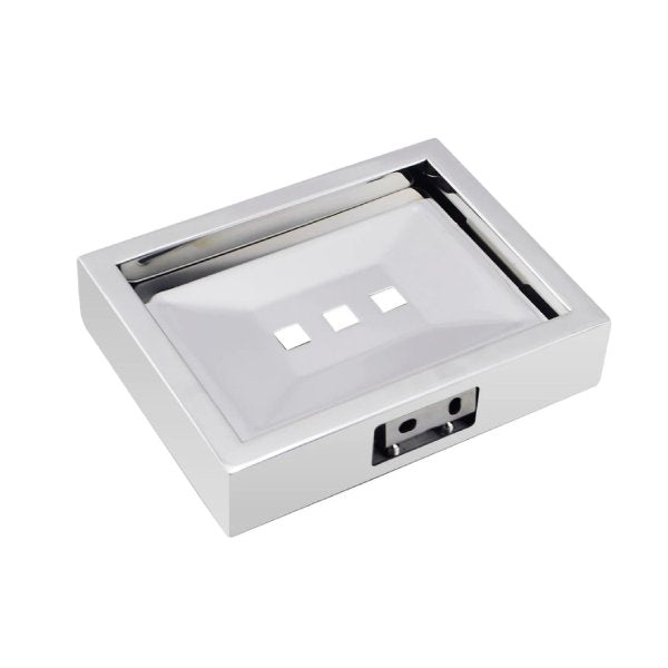 Bathroom Soap Dish Holder 304Ss Soap Holder Storage Box Drain Chrome